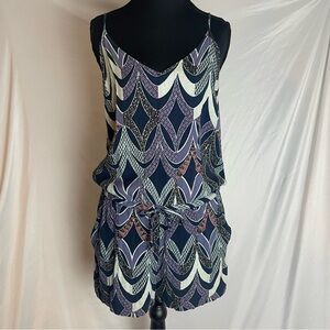 Cute Geometric Print Romper